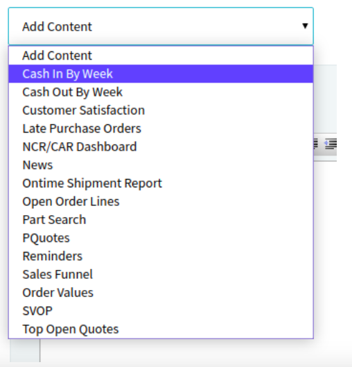 Cash In Dropdown View